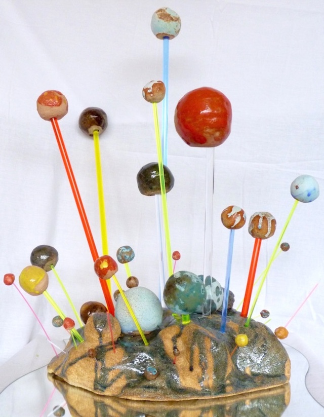 Cley 17  Ancient & Modern  Ceramic & acrylic rods