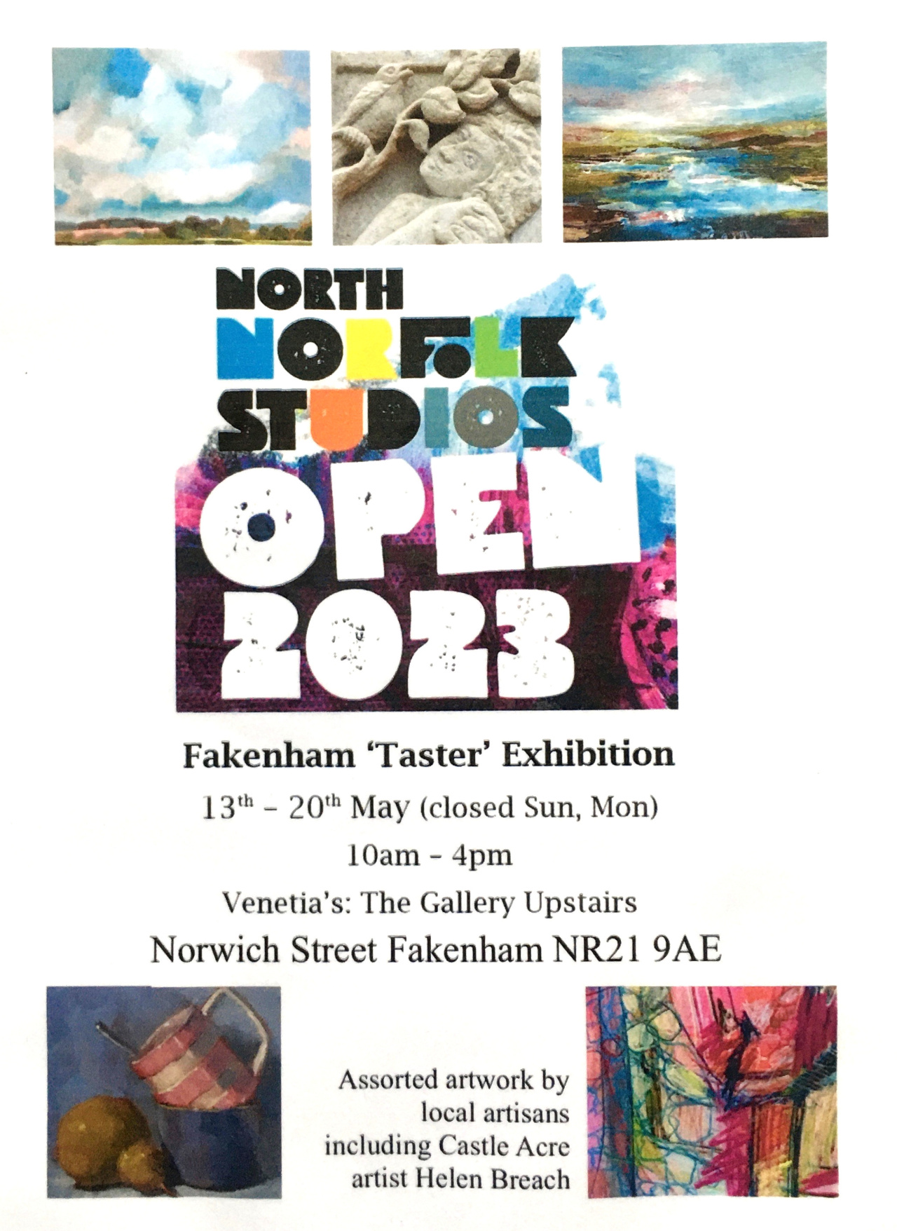 North Norfolk Studios Taster Exhibition, Fakenham 2023