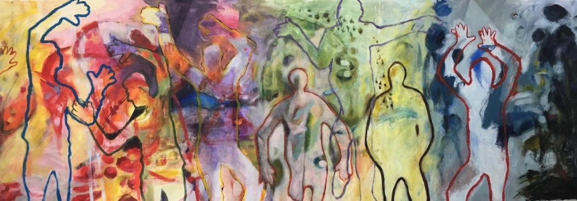 The long draw - 5m canvas colours and figures