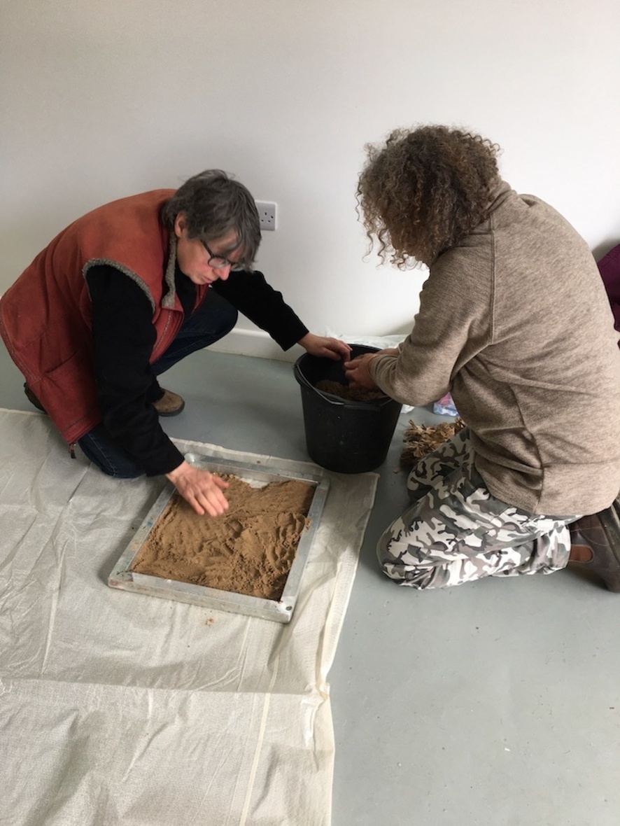 Esther Boehm & Lydia Haines exploring sand printing